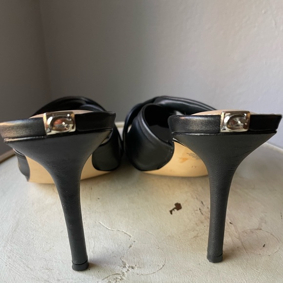 Guess Daiva Square Toe Stiletto Slip on Heels - Black, Size 7 1/2 - Picture 5 of 7